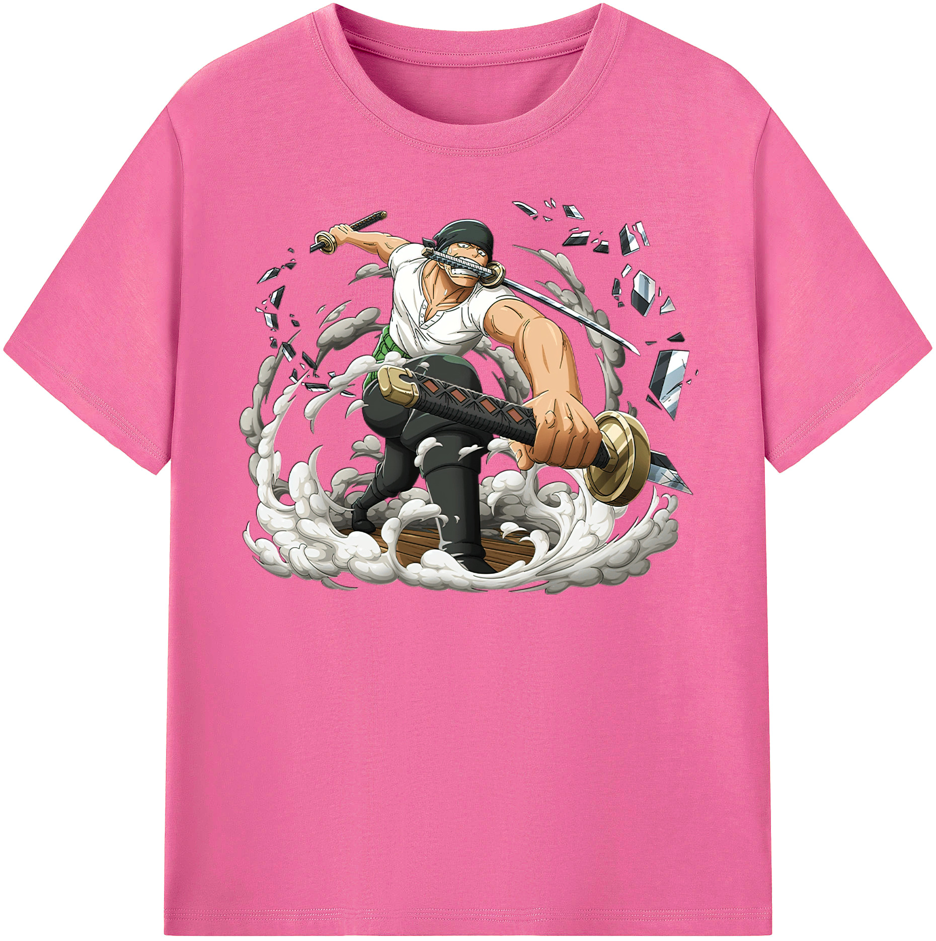 ワンピース ロロノア・ゾロ ONE PIECE Roronoa Zoro レディースカジュアルプリントTシャツ（綿100％）